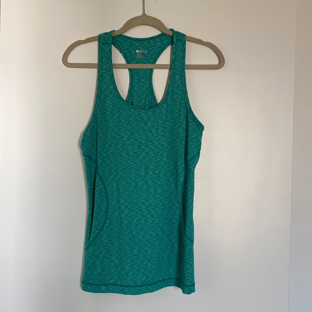 Zella teal racer back workout tank